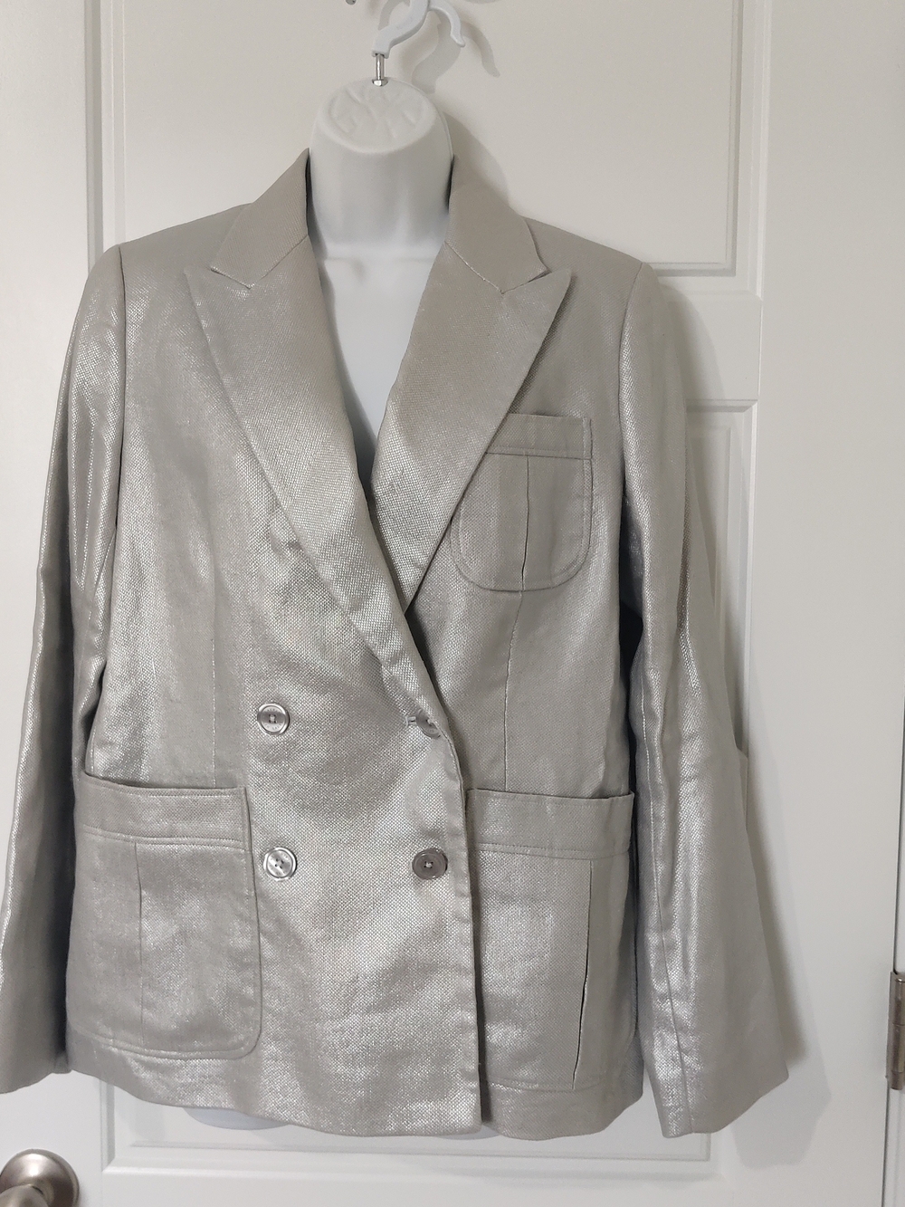 Lauren Ralph Lauren Women Foiled Linen-Cotton Blazer Size 6 NWT MSRP $395